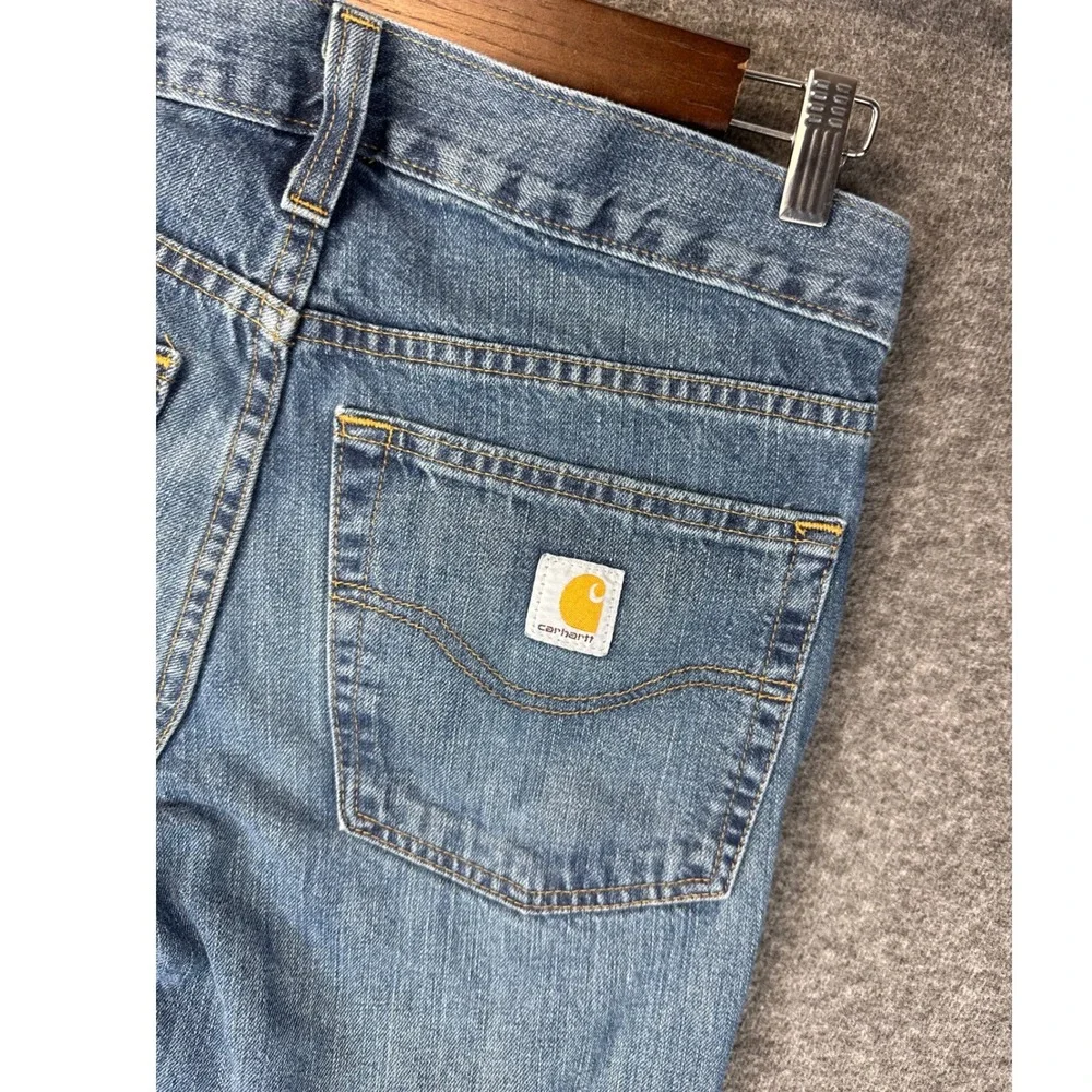 Carhartt Relaxed Straight Leg Jeans Mens‎ 31x30 Medium Wash Blue Denim B320-WTB
